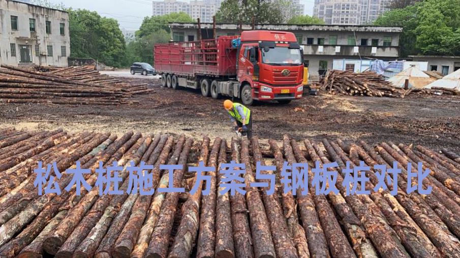 <a href=http://www.qvuo.cn/ target=_blank class=infotextkey>松木樁</a>施工方案與鋼板樁對比