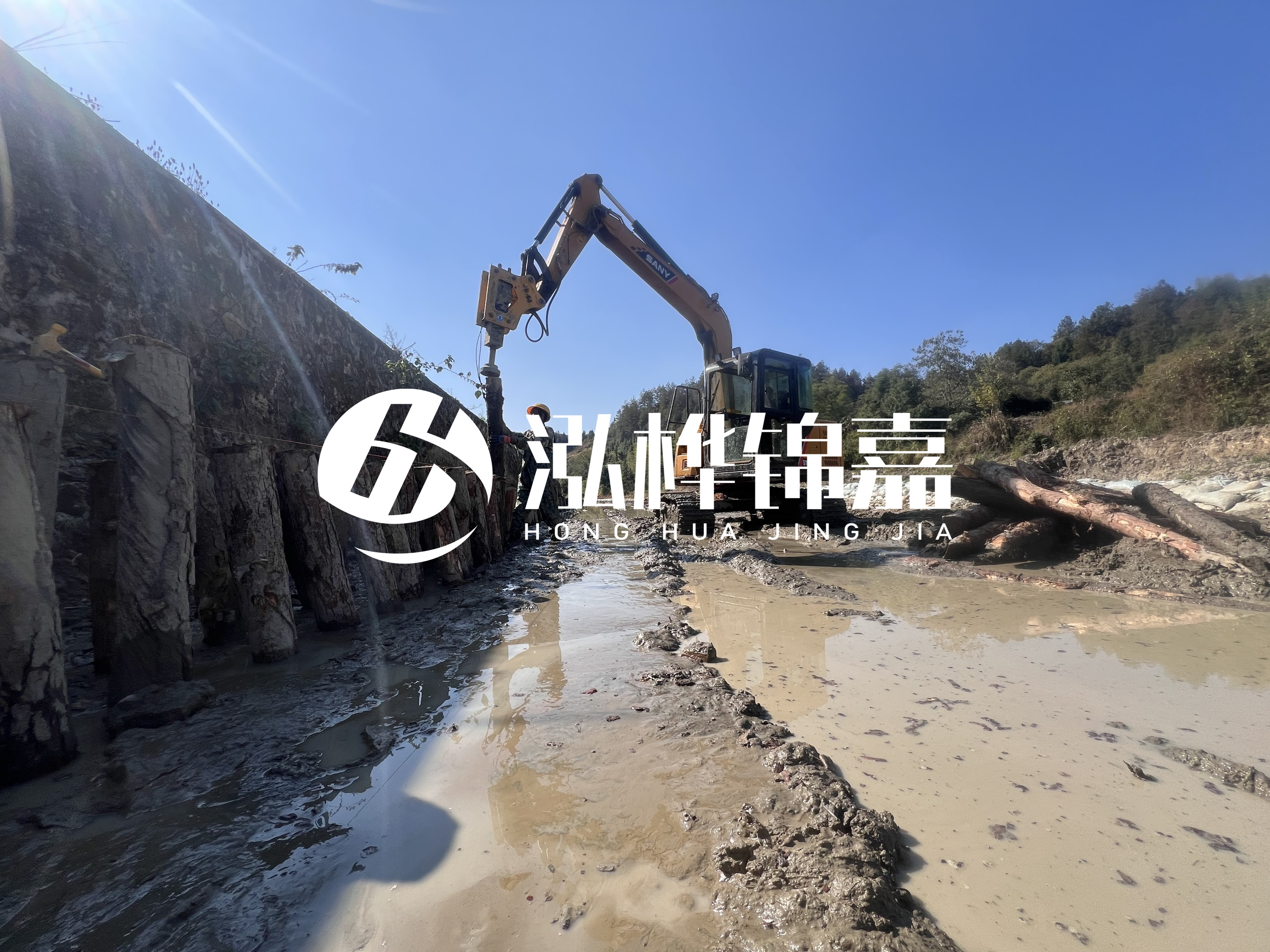 河里打樁起什么作用-河道里打木樁好還是水泥樁好？