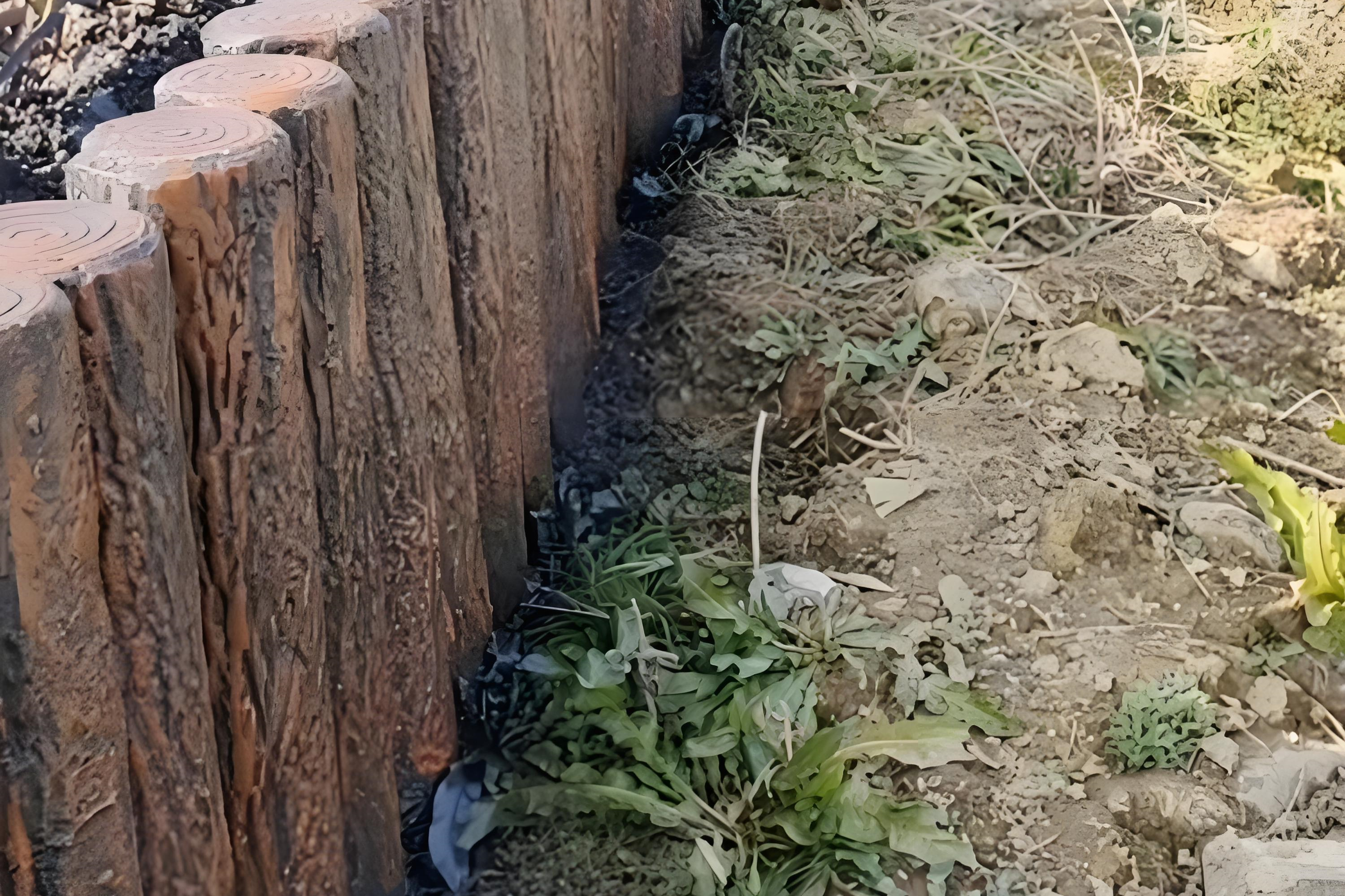 水泥樁批發(fā)廠家泓樺錦嘉-水泥仿木樁表面的紋理是如何制作出來的？